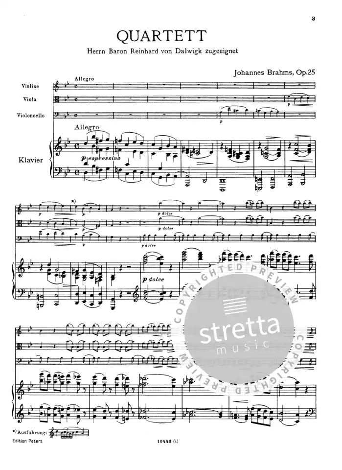 J. Brahms: Quartett 1 G-Moll Op 25 (1)