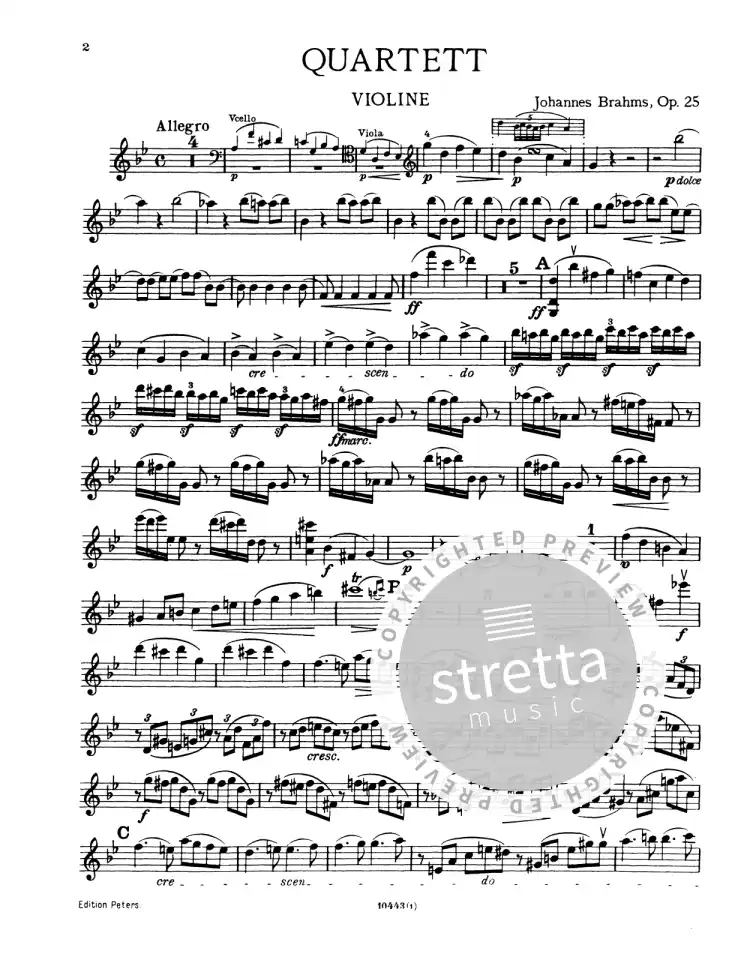 J. Brahms: Quartett 1 G-Moll Op 25 (4)