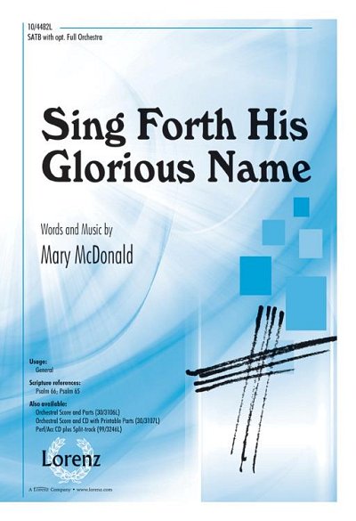 M. McDonald: Sing forth His Glorious Name, GchKlav (Part.)