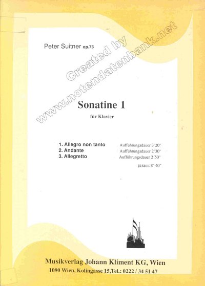 P. Suitner: Sonatine Nr. 1 op. 76, Klav