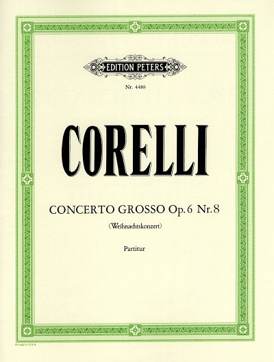 A. Corelli: Concerto grosso g-Moll op. 6, 2VlVcStrBc (Part.)