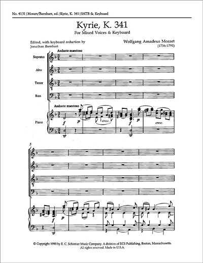 W.A. Mozart: Kyrie, K.341