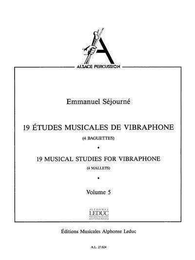 19 Musical Studies for Vibraphone (Volume 5), Vib (Bu)
