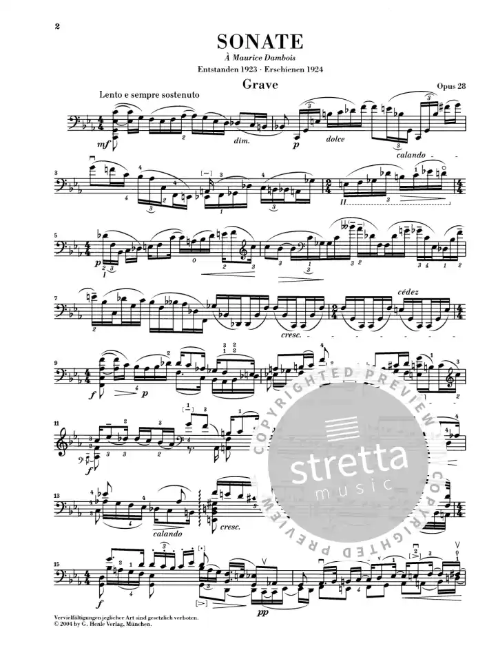 Y. Eugène: Sonate für Violoncello solo op. 28 , Vc (1)