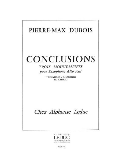 P. Dubois: Conclusions, 3 Mouvements