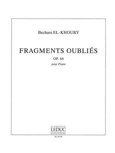 Fragments Oublies Op.66, Klav