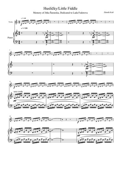 DL: Z. Král: Little Fiddle, VlKlav (KlavpaSt)
