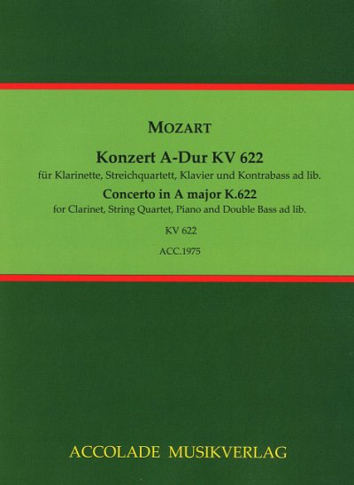 W.A. Mozart: Konzert A-Dur KV 622, Klr2VVaVcKlv (Pa+St)