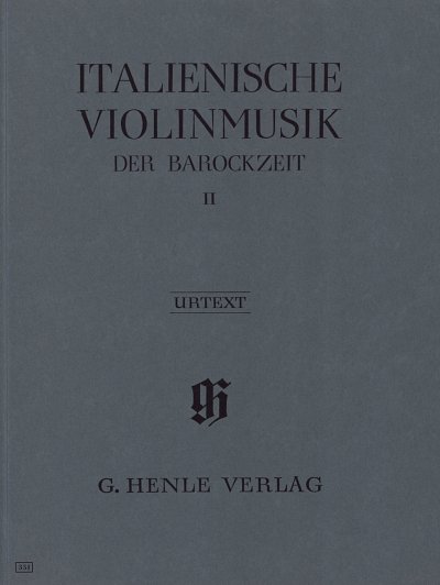 Italienische Violinmusik der Barockzeit Band 2, VlKlav