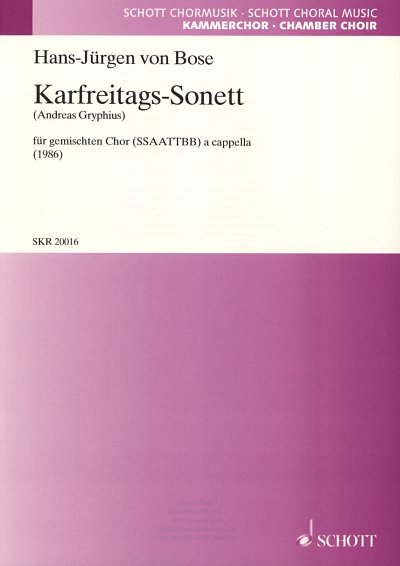 H.-J. v. Bose: Karfreitags-Sonett , GCh8 (Part.)