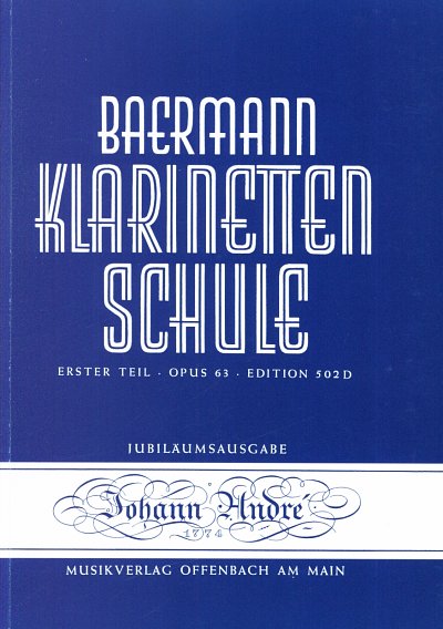 C. Baermann: Klarinettenschule op. 63 - Erster Teil Klavierb