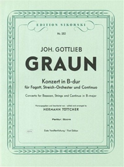 J.G. Graun: Konzert für Fagott, Streicher und B.c. B-Dur