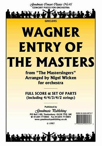 R. Wagner: Entry of the Masters, Sinfo (Pa+St)