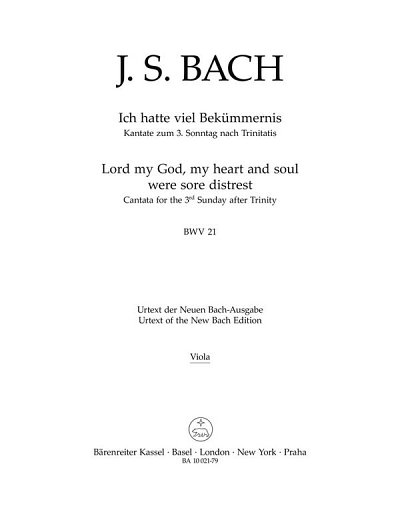 J.S. Bach: Ich hatte viel Bekümmernis BWV 21, Va