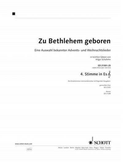 H. Schallehn: Zu Bethlehem geboren, Gch4;Varens (St4B-TC)