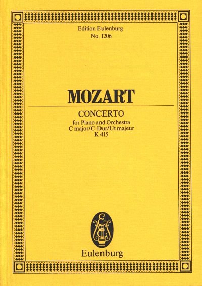 W.A. Mozart: Konzert 13 C-Dur Kv 415 Eulenburg Studienpartit