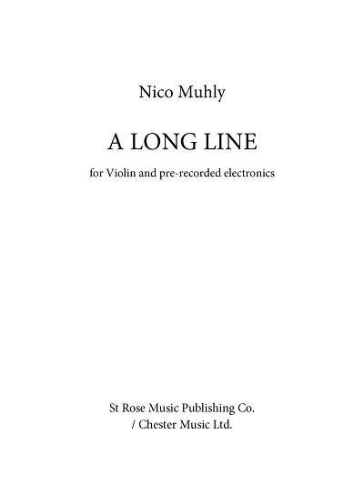 N. Muhly: A Long Line (+OnlAudio)
