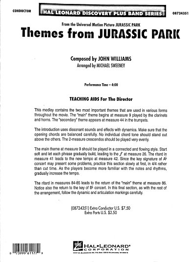 J. Williams: Themes from Jurassic Park (Medle, Blaso (Part.)