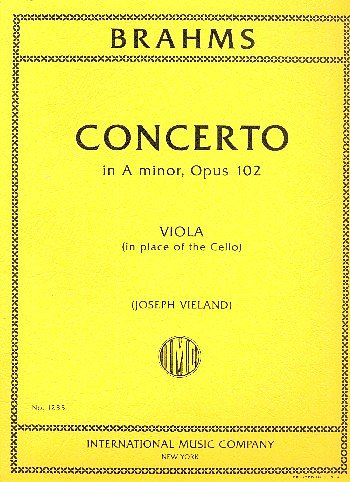 J. Brahms: Viola Part For Double Concerto Op 102 (Vielan, Va