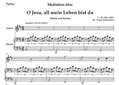DL: (Traditional): O Jesu, all mein Leben bist , VlKlav (Par