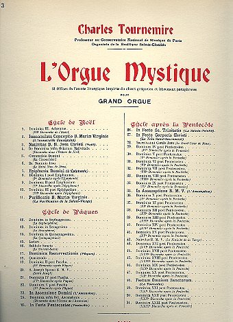 C. Tournemire: L'Orgue mystique Vol.33, Org