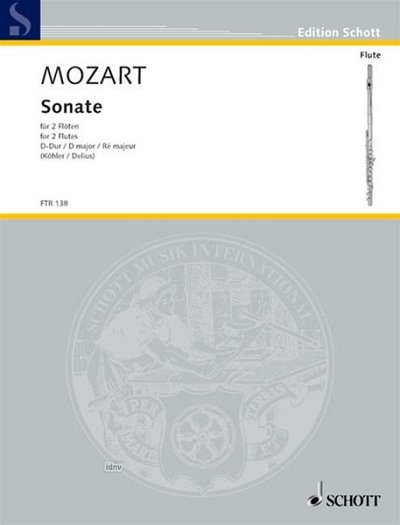 W.A. Mozart: Sonate D-Dur KV 300h, 374d, 189a , 2Fl