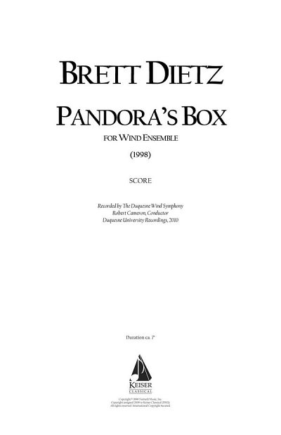 B.W. Dietz: Pandora's Box