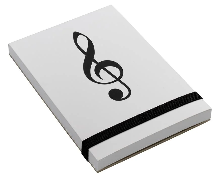 Notizblock Violinschlüssel (schwarz-weiß) (0)