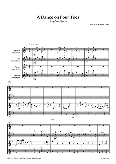 DL: G. Schaefer: A Dance on Four Toes Saxophone Quartet
