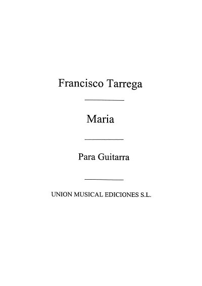 F. Tárrega: Maria Gavota, Git