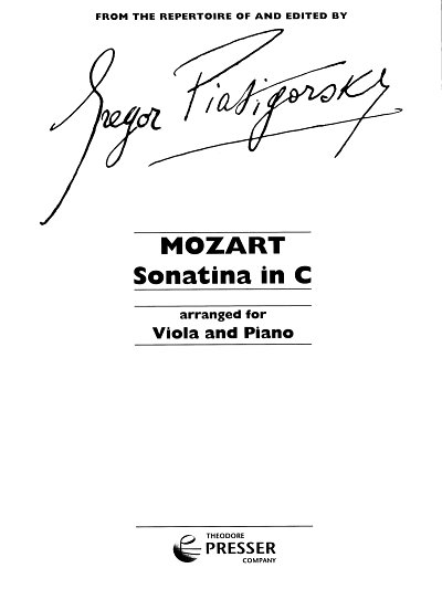 W.A. Mozart: Sonatine C-Dur