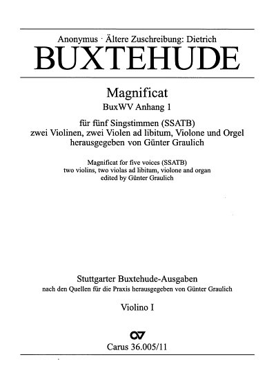 D. Buxtehude: Magnificat D-Dur, GesGchOrchOr (Vl1)