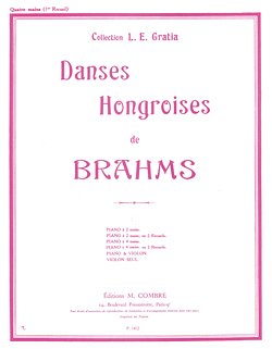 J. Brahms: Danses hongroises Vol.1 (n°1 à 5), Klav4m (Sppa)