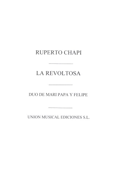 Duo De Mari Pepa Y Felipe No.4 (La Revoltosa), GesKlav (KA)