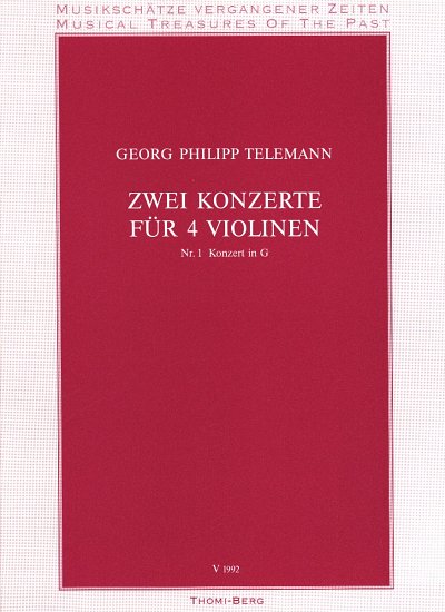 G.P. Telemann: Zwei Konzerte für 4 Violinen - N, 4Vl (Part.)
