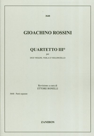 G. Rossini: Quartetto N. 3 per 2 violini, v, 2VlVaVc (Part.)