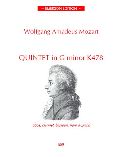 W.A. Mozart: Piano Quartet KV 478, ObKlrHrFgKlv (Stsatz)