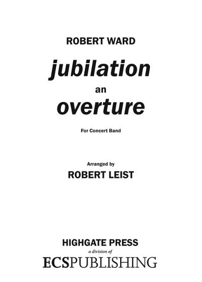 Jubilation, An Overture, Blaso (Part.)