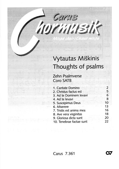 Miskinis Vytautas: Thoughts Of Psalms - 10 Psalmverse