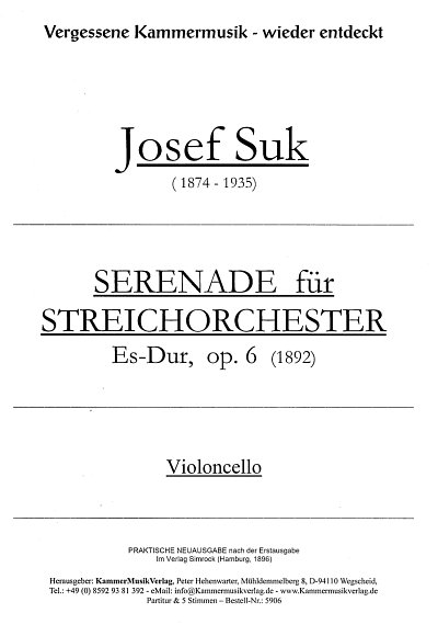 J. Suk: Serenade Es-Dur op. 6, Stro (Vc)