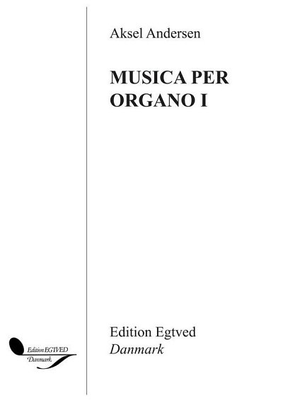 Musica Per Organo I, Org
