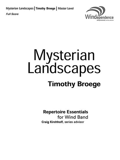 T. Broege: Mysterian Landscapes (Part.)