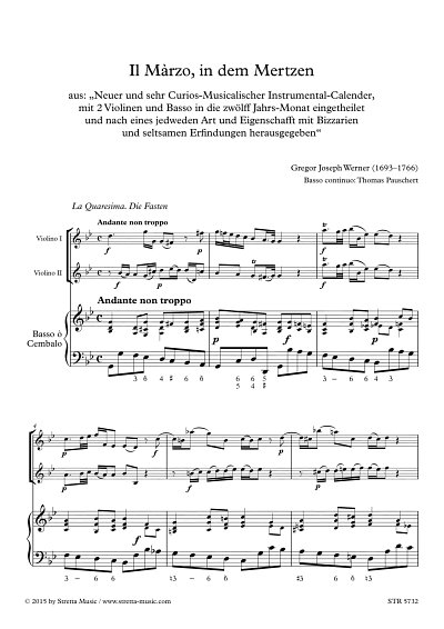 DL: G.J. Werner: Il Marzo, in dem Mertzen, 2 Violinen, B.c.