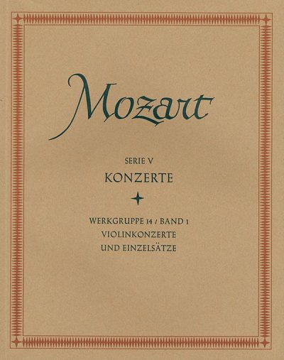 W.A. Mozart: Violinkonzerte und Einzelsätze, VlOrch