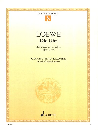 C. Loewe: Die Uhr Originaltonart - fuer mittlere Stimme