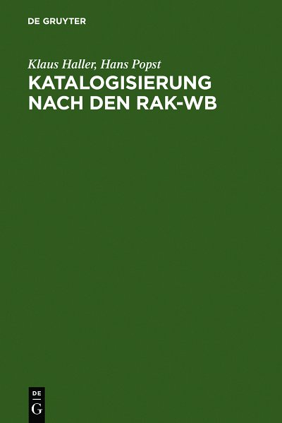 K. Haller: Katalogisierung nach den RAK-WB (Bu)