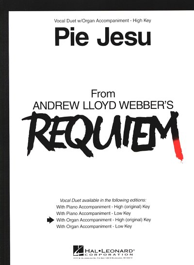 A. Lloyd Webber: Pie Jesu, 2GsOrg (Orgpa)