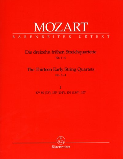 W.A. Mozart: Die dreizehn frühen Streichqu, 2VlVaVc (Stsatz)