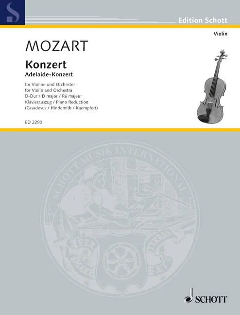 DL: W.A. Mozart: Konzert D-Dur, VlOrch (KASt) (0)