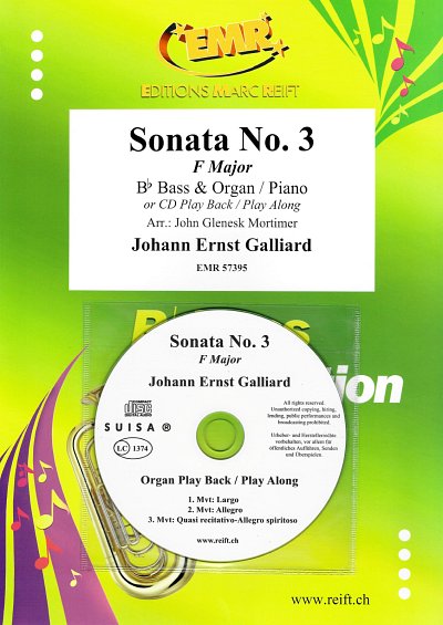 J.E. Galliard: Sonata No. 3, TbBKlv/Org (+CD)